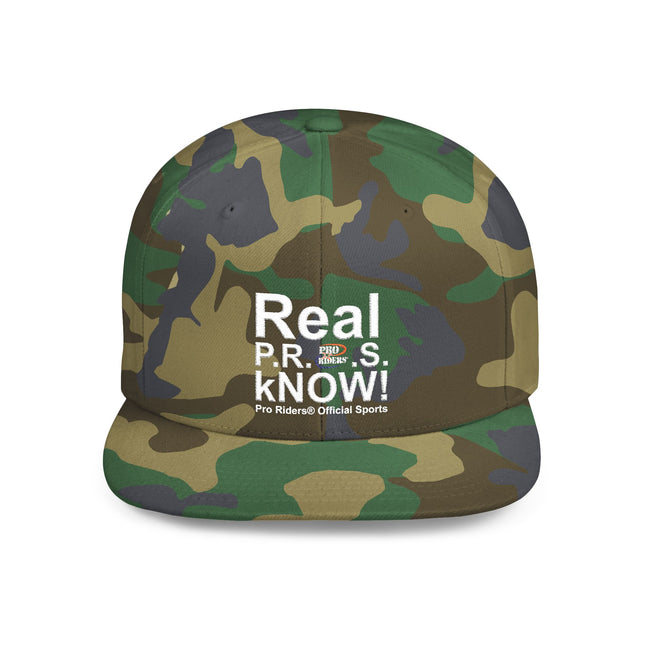 Pro Riders | Real P.R.O.S. kNOW! - Flat Bill Snapback Hat